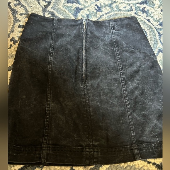 Free People Black Denim Skirt - Picture 2 of 3